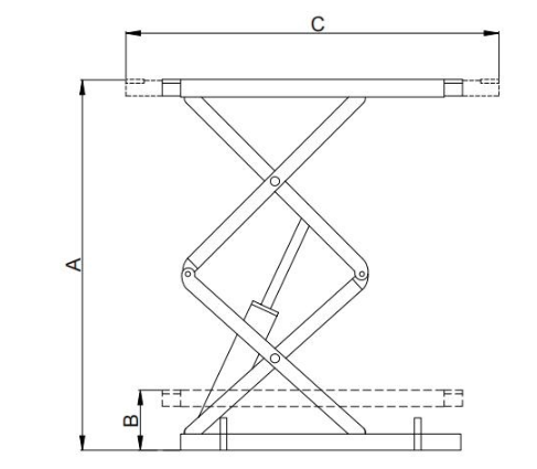 E4G SXB35 Full Rise Scissor lift (ln-Ground) Design - Car Scissor Lift