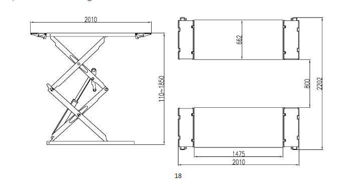 E4G SXA3 Full Rise Scissor Lift (Above Floor) Design - Car Scissor Lift